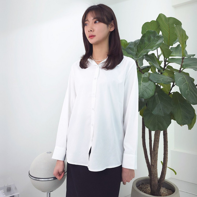 베이뮤 여성 구김없는 블라우스 링클프리 셔츠