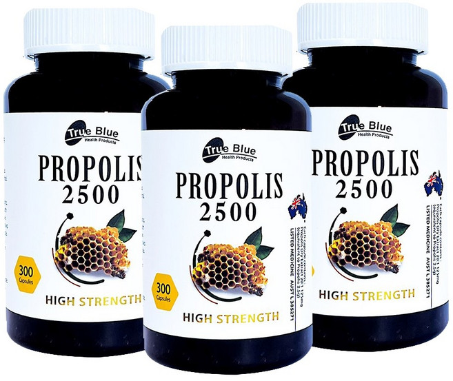 트루블루 호주정품 고함량 프로폴리스 2500 300정, 3개