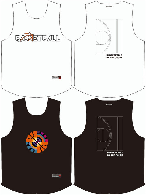 RUCKERPARK 양면져지 - 경량 리버서블 농구나시 슬리브리스 농구유니폼