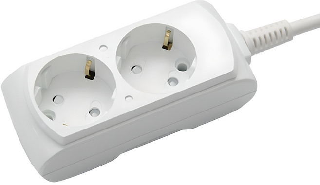 거성산업 접지형 10A 멀티탭 4호 2구 + 안전커버 랜덤발송, 1세트