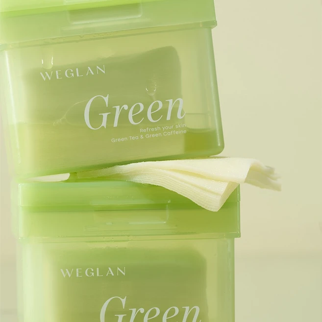 위글랜 그린 티프레시 토너패드, 1개, 180ml - 쿠팡