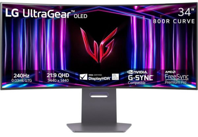 LG 34GS95QE 34인치 울트라기어 OLED 커브드 게이밍 모니터 WQHD 800R 240Hz 0.03ms 디스플레이HDR 트루 블랙 400 AMD 프리싱크 프리미엄 프로, 34 inch (2024), 34 inch (2024)