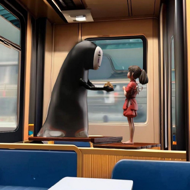 센과 치히로의 행방불명 가오나시 피규어 센과치히로 인형 장난감 지브리 굿즈, A. 치히로 only, 1개