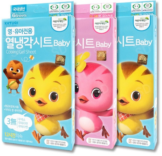 엄마까투리 열냉각시트 해열시트, 3개, 6개입
