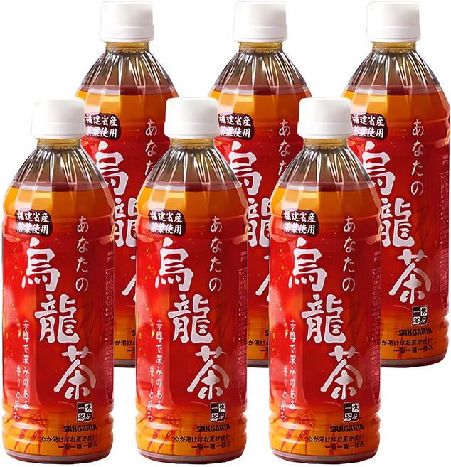 산가리아 우롱차, 500ml, 6개