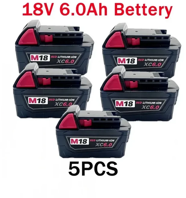 밀워키 밀워키 125mm 고출력 브러시리스 앵글 그라인더 전기 무선 연마 가변 속도 절단 전동 공구, 10 6.0AH Battery 5pcs