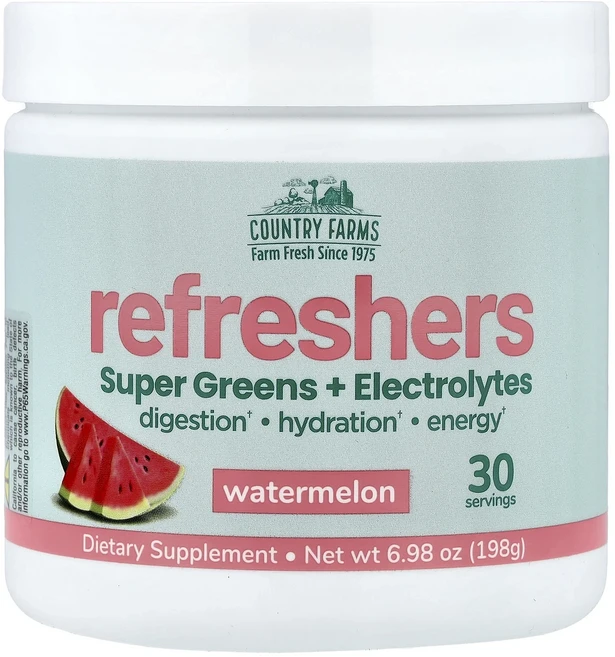 효과가 좋은 Country Farms Refreshers 슈퍼 그린 + 전해질 수박 198g(6.98oz) 최저가격, CountryFarmsRefreshers슈퍼그린전해질수, 198g, 1개 - 쿠팡