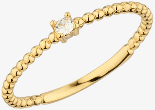 골드앤디어 슬림 큐빅 도트 반지