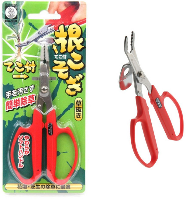 사보텐 잡초뽑기 잡초 제거 가위 마당 풀뽑기, 2개