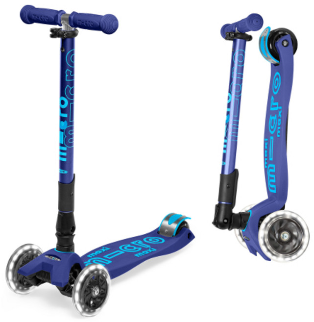 MICRO KICKBOARD 마이크로킥보드 맥시T 폴더블 디럭스 LED (색상선택), 네이비