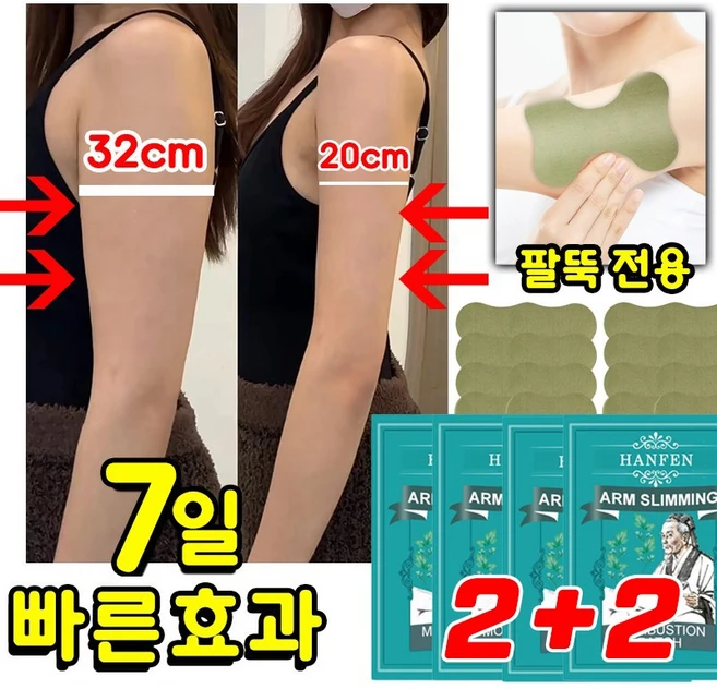HANFEN 팔뚝 부유방 지흡 패치 팔뚝 지흡 패치 겨드랑이 독소패치 붙이는 다이어트 패치 부유방 독소패치 쌀빼는 패치 허벅지 다리 종아리 다이어트패치, 4개, 12개입 - 쿠팡