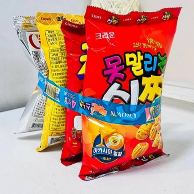 크크스낵 과자4번들 학교간식 과자파티, 1개