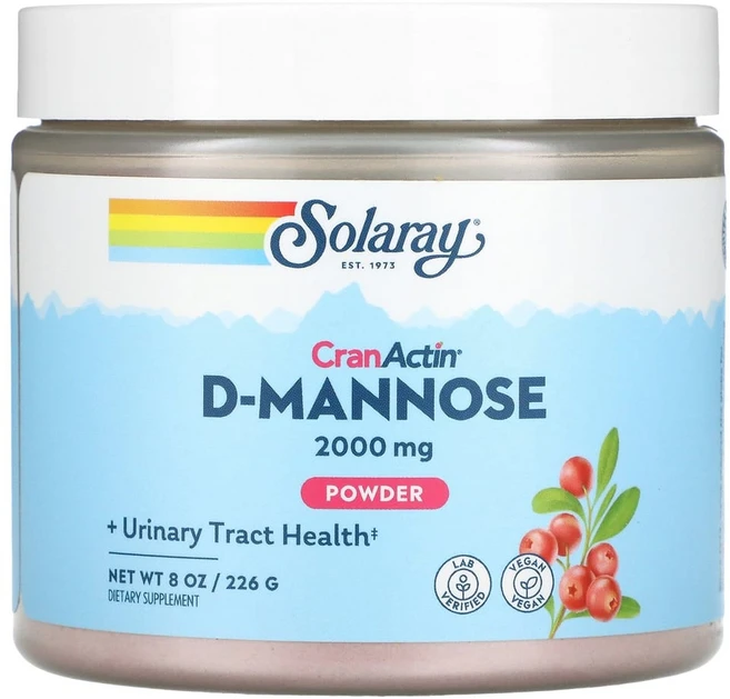 솔라레이 d 만노스 CranActin 분말 함유 226g(8oz), 226g, 1개 - 쿠팡