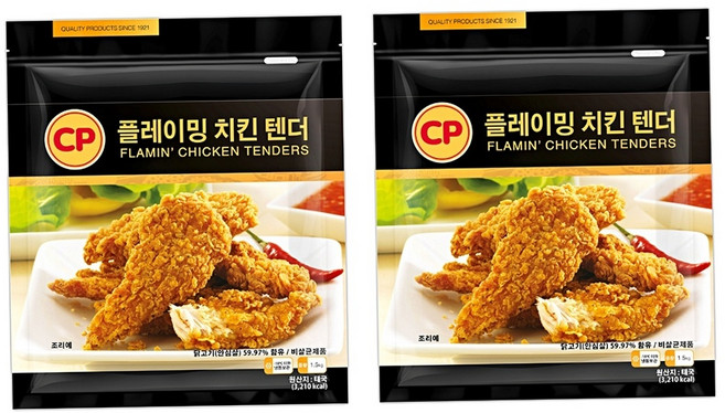 짜른포카판푸드 플레이밍 치킨텐더1.5kg 2팩, (매장정품) 코스트코 짜른포카판푸드 플레이밍 치킨텐더1, 1.5kg, 2개