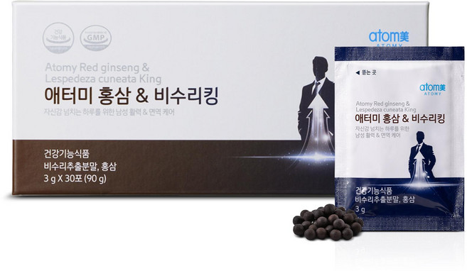 애터미 남성 갱년기 건강 홍삼&비수리, 1박스, 90g