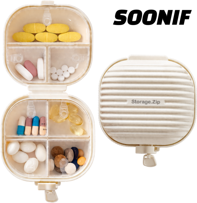 수니프 일주일 휴대용 약통 케이스 미니, 1개