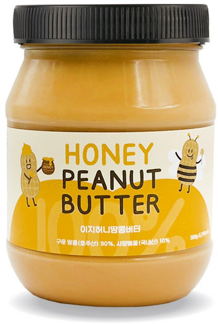 이지견과 허니땅콩버터 300g 크림 스무스 Hi Oleic 호주산 땅콩 국산 벌꿀, 2개