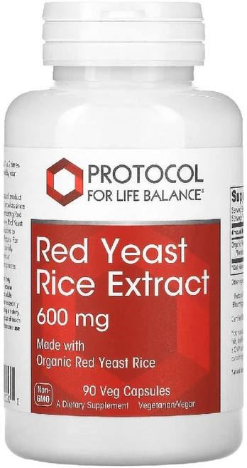 프로토콜포라이프발란스 쌀 홍국 추출물 Red Yeast Rice 600mg 베지캡슐 90정, 1개 - 쿠팡