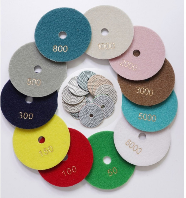 블루버드 대리석 연마 세라믹 광택 다이아몬드 패드 100mm, 8000방, 1개