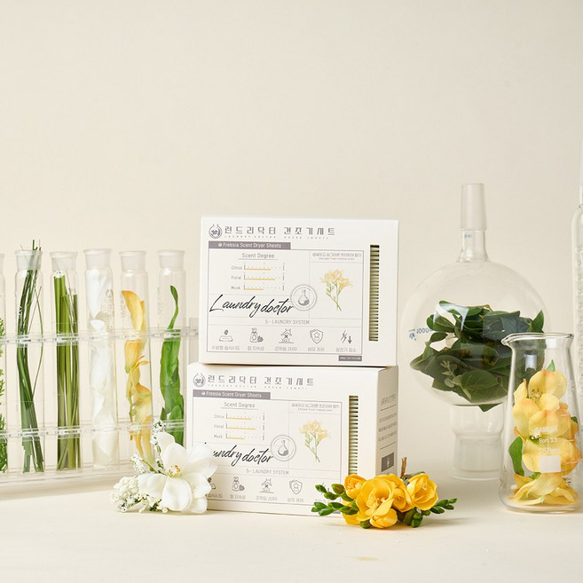 런드리닥터 건조기 시트 섬유유연제 프리지아향 본품, 40개입, 2세트