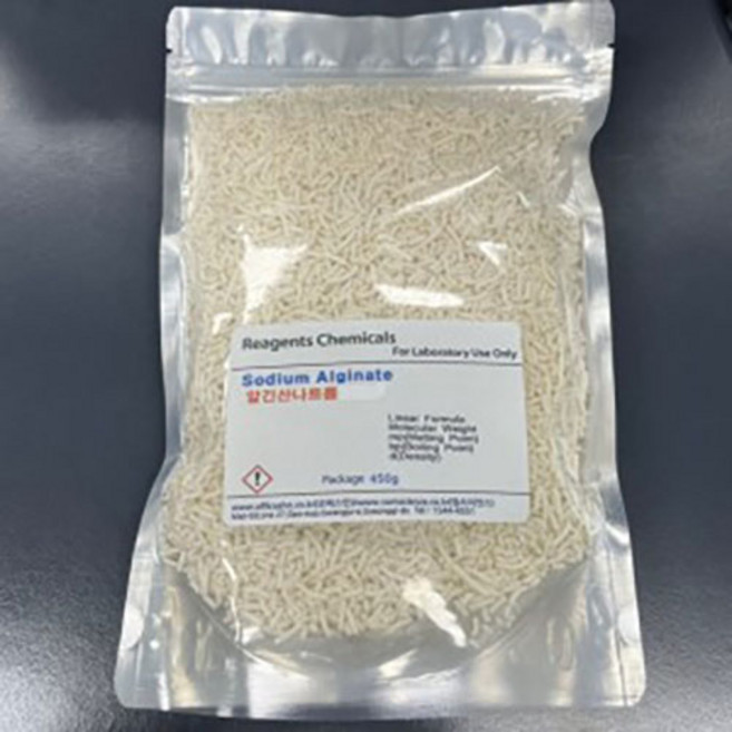 Sodium alginate 알긴산나트륨 (알갱이-pellet) 100G 실험실습용 공업용, 1개, 100ml