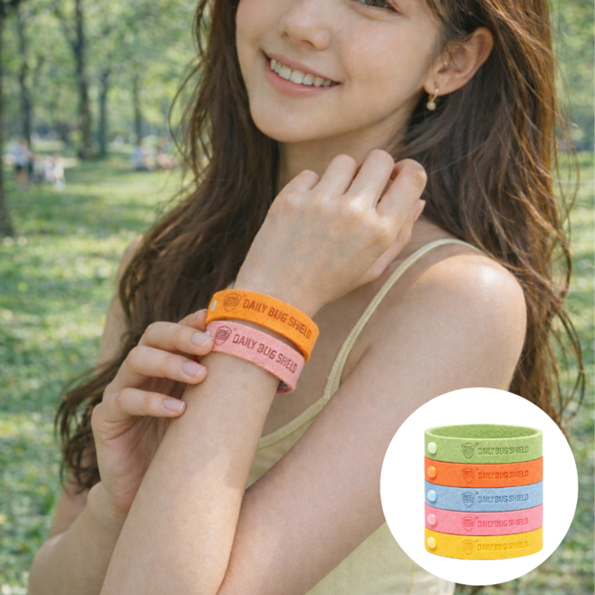 민토리 모기퇴치팔찌 천연아로마 모기퇴치밴드 KC인증, 3g, 5개