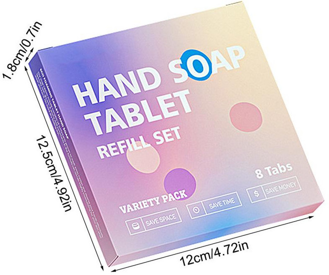 포밍 핸드 비누 태블릿 워시 리필 상쾌한 향기 출장 여행용 손 세척 도구 8 개, 03 Mixed flavor