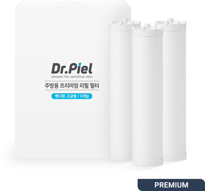 프리미엄 주방용 고급형 리필필터(녹물&염소제거 3ea), 1개
