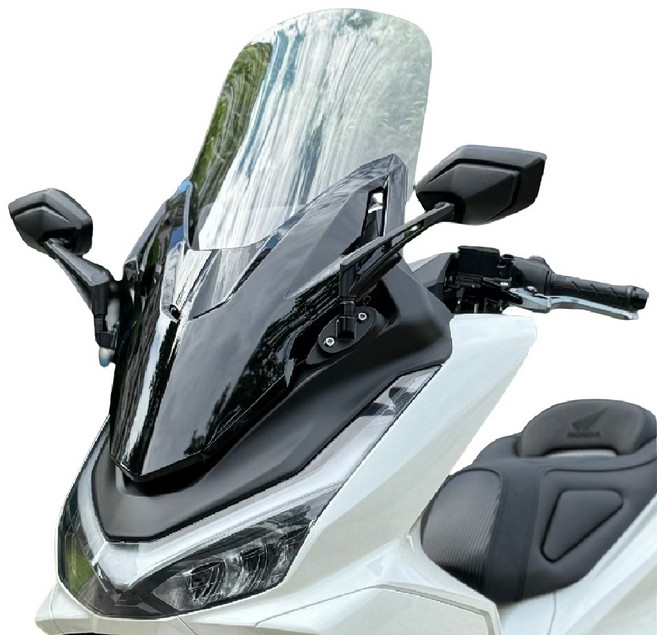 PCX 25 26 베이비포르자 미러킷세트 사이드미러 스크린, 유광블랙