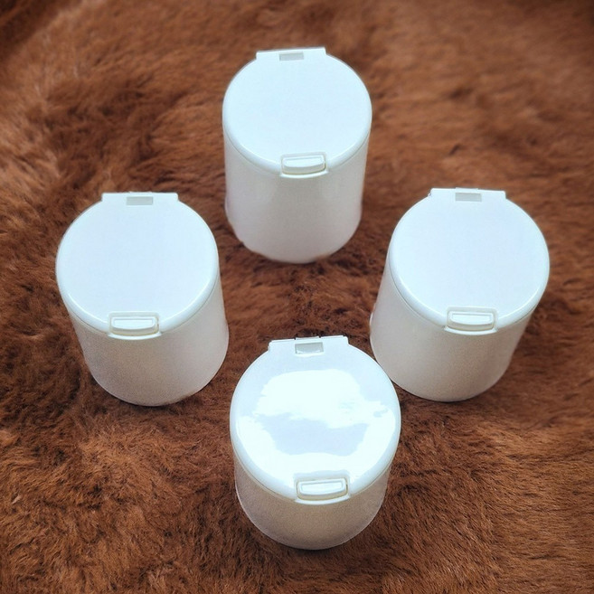 4개구성(1SET) 원터치 미니 소품 정리함 화장솜 면봉 케이스, 원터치미니정리함_원형(4개), 1세트