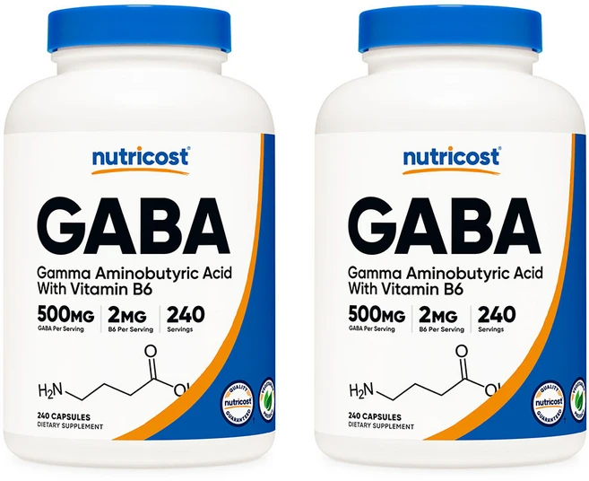뉴트리코스트 가바 500mg + 비타민 B6 2mg 240캡슐 2개, 240정 - 쿠팡