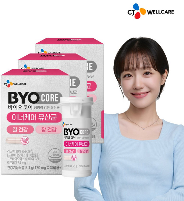CJ 바이오코어 질 건강 리스펙타 유산균, 30회분, 3박스
