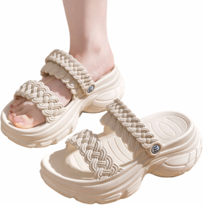 르쏘 여자 발 편한 통굽 슬리퍼 가벼운 쿠션 샌들 사무실