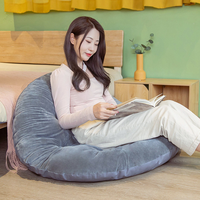 Maxinsk 두툼한 바닥 대형 원형방석 소파 큰방석쿠션 80*80/100*100, 그레이