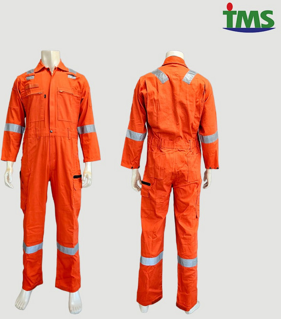 티엠에스 겨울용 커버롤 오버롤 일체형작업복 점프수트 COOW-030, 1개, 진한 오렌지