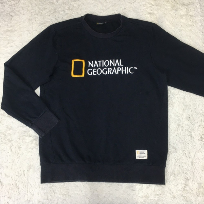 내셔널지오그래픽 빅로고 맨투맨 파파구제 DD17