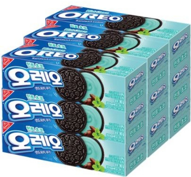 오레오 민트초코 80g, 9개
