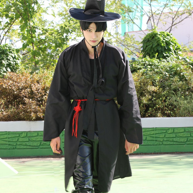 (당일출고) 할로윈 저승사자 코스튬 의상 2025 케데헌 사자보이즈 두루마기 옷 + 도포끈