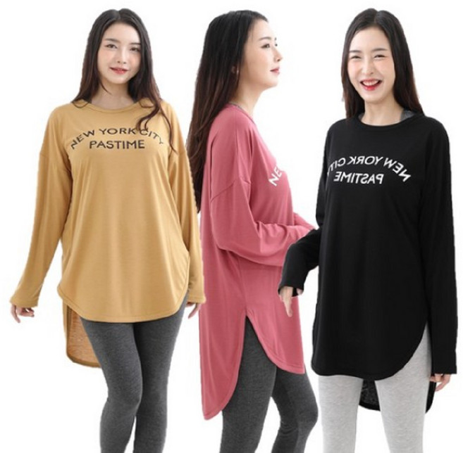 언발 패스타임 롱 티셔츠