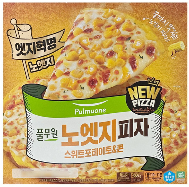 풀무원 노엣지피자 스위트포테이토&콘, 옵션 x 1개, 1개, 365g