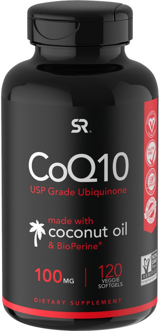 SPORTS RESEARCH 輔酶Q10素食軟膠囊 100mg, 120顆, 1罐