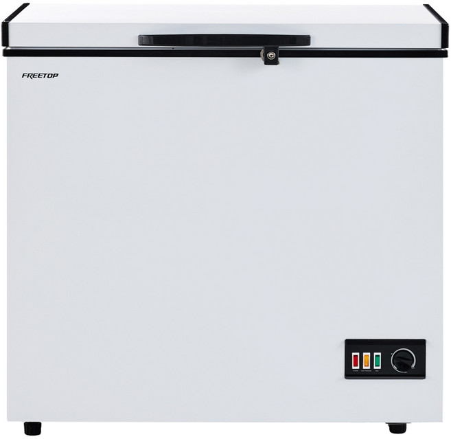 프리탑 업소용 냉동고 중형 아이스크림 음식물쓰레기 가정용냉동고 200L, 화이트, FTO-F200WF