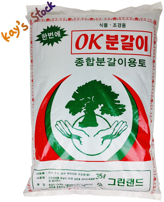 OK분갈이 종합분갈이용토 35L 식물용 조경용 퇴비 혼합토 흙 비료 케이스스탁, 1개