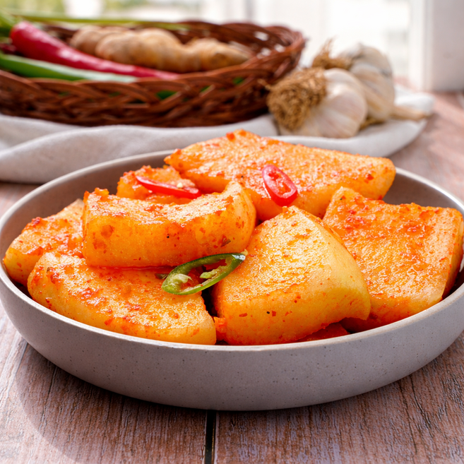 국내산 당일제조 전라도 석박지 무김치, 1박스, 1kg