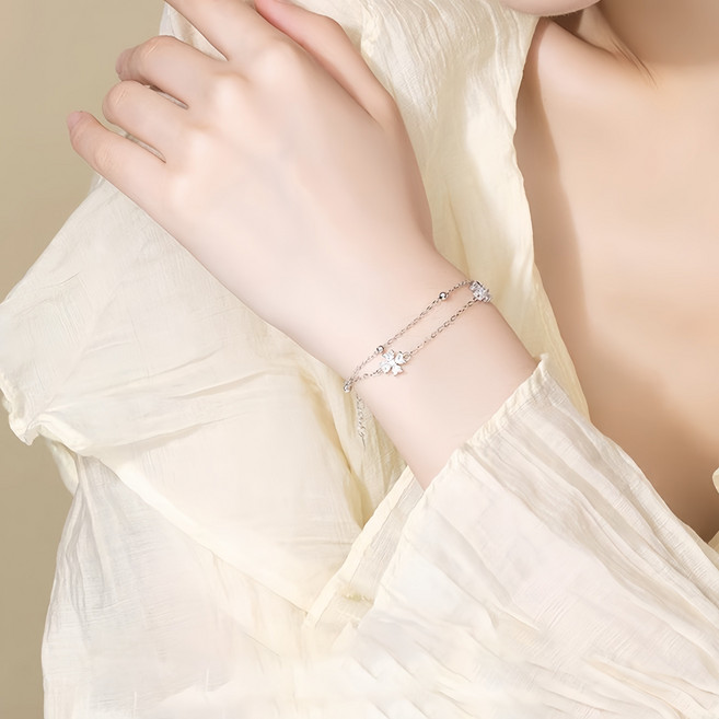 COCOYOU 여성 14K 도금 반짝이는 스톤 팔찌 선물용 추천 RLA-61