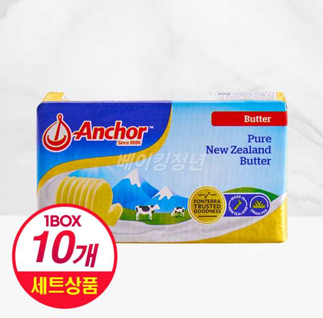 앵커 버터 무염, 227g, 10개