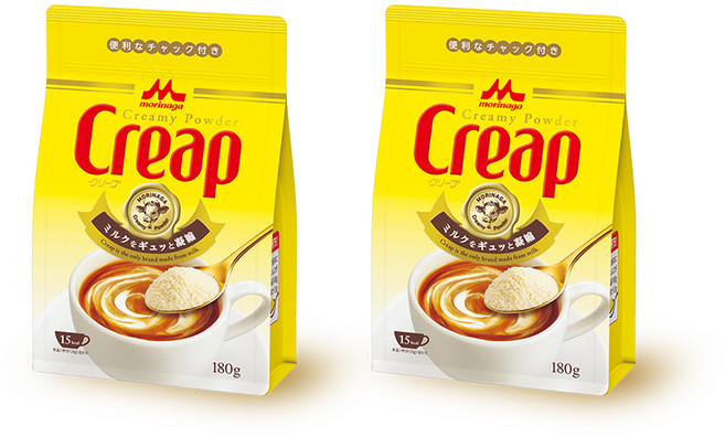 모리나가 크리프 Creap 농축 우유 크림파우더 프림 180g 2개 묶음, 1개