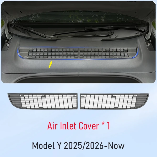 테슬라 뉴 모델 Y 2025 2026 주니퍼 하단 범퍼 방충망 먼지 방지 내부 통풍구 그릴 커버 액세서리, 01 Air Inlet Net