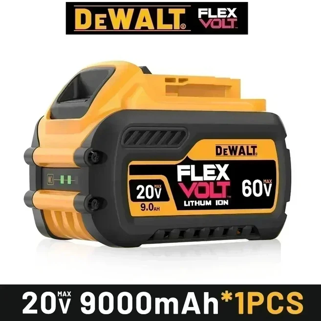 20/V DEWALT 오리지널 플렉스볼트 배터리 DCB606 전동 공구 18V 9AH, 01 1pcs 9.0AH, 1