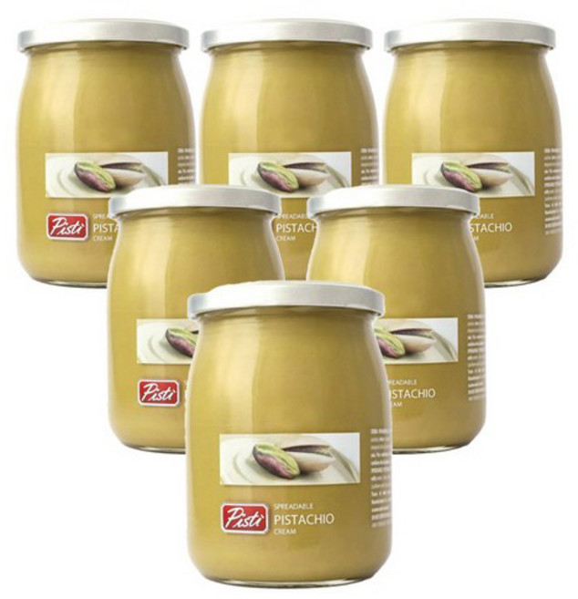 Pisti x 시칠리안 피스타치오 크림 Sicilian Pistachio Cream, 600g, 3개